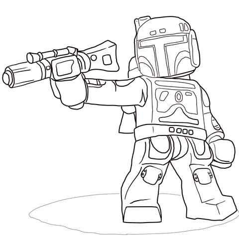 Lego Star Wars Boba Fett Coloring Page